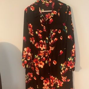 Long sleeve floral dress